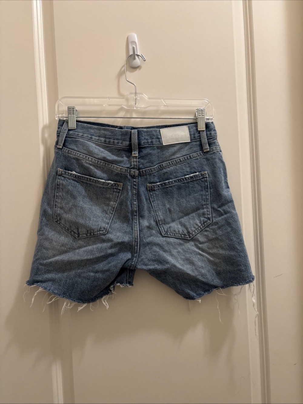 Pistola Devin High Rise Mom Cut Off Shorts Women's Size 25 Button Fly Distressed - Picture 4 of 7